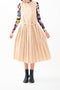 TAFFETA PLEATED MIDI DRESS