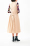 TAFFETA PLEATED MIDI DRESS
