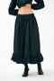 TAFFETA TIERED MAXI SKIRT