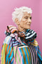 STRIPED RUFFLED COLLAR