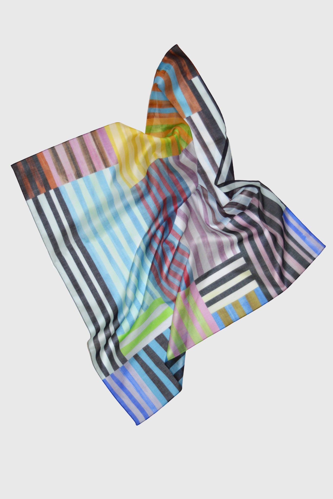 STRIPED LARGE FOULARD