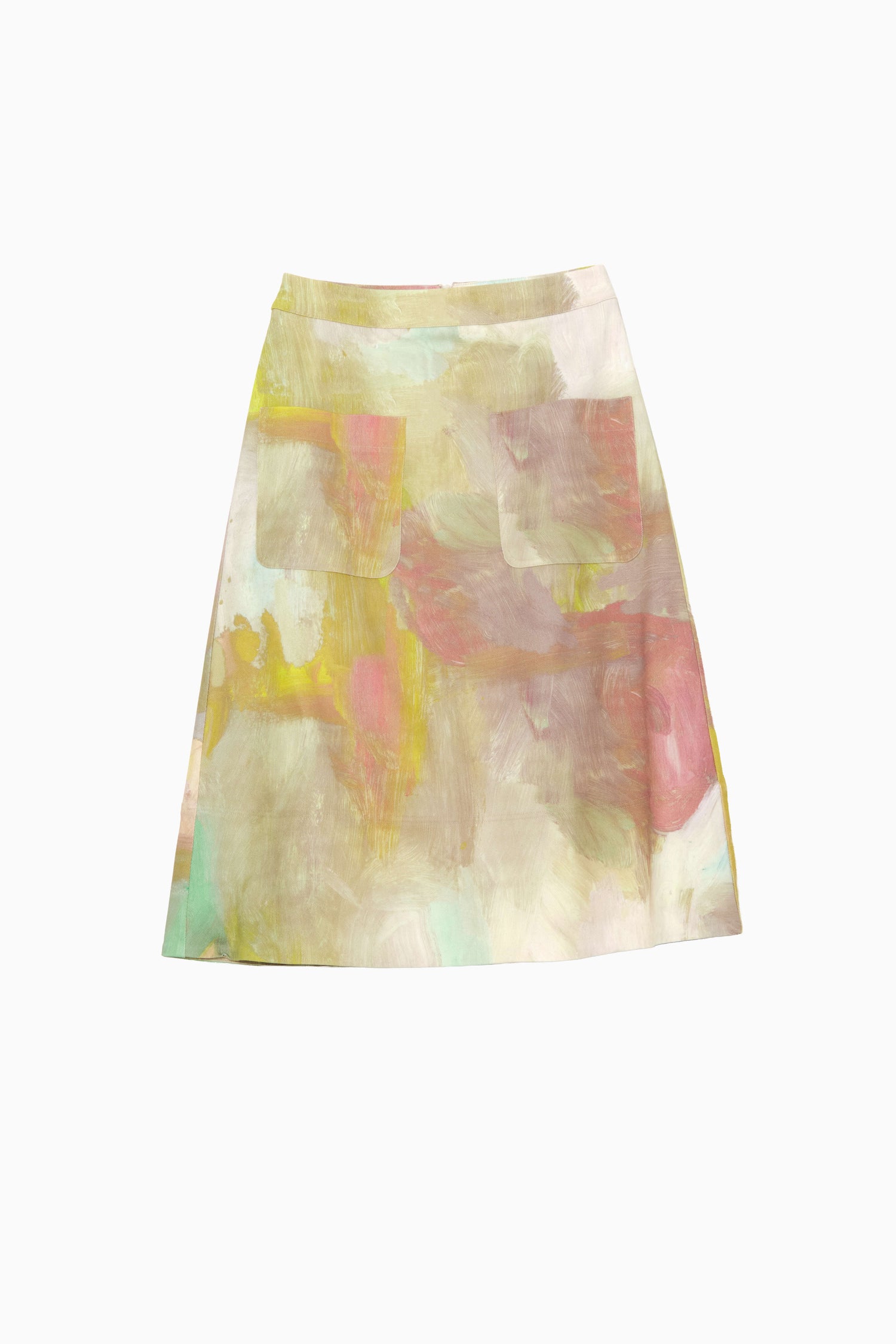 PRINTED A-LINE UTILITY SKIRT