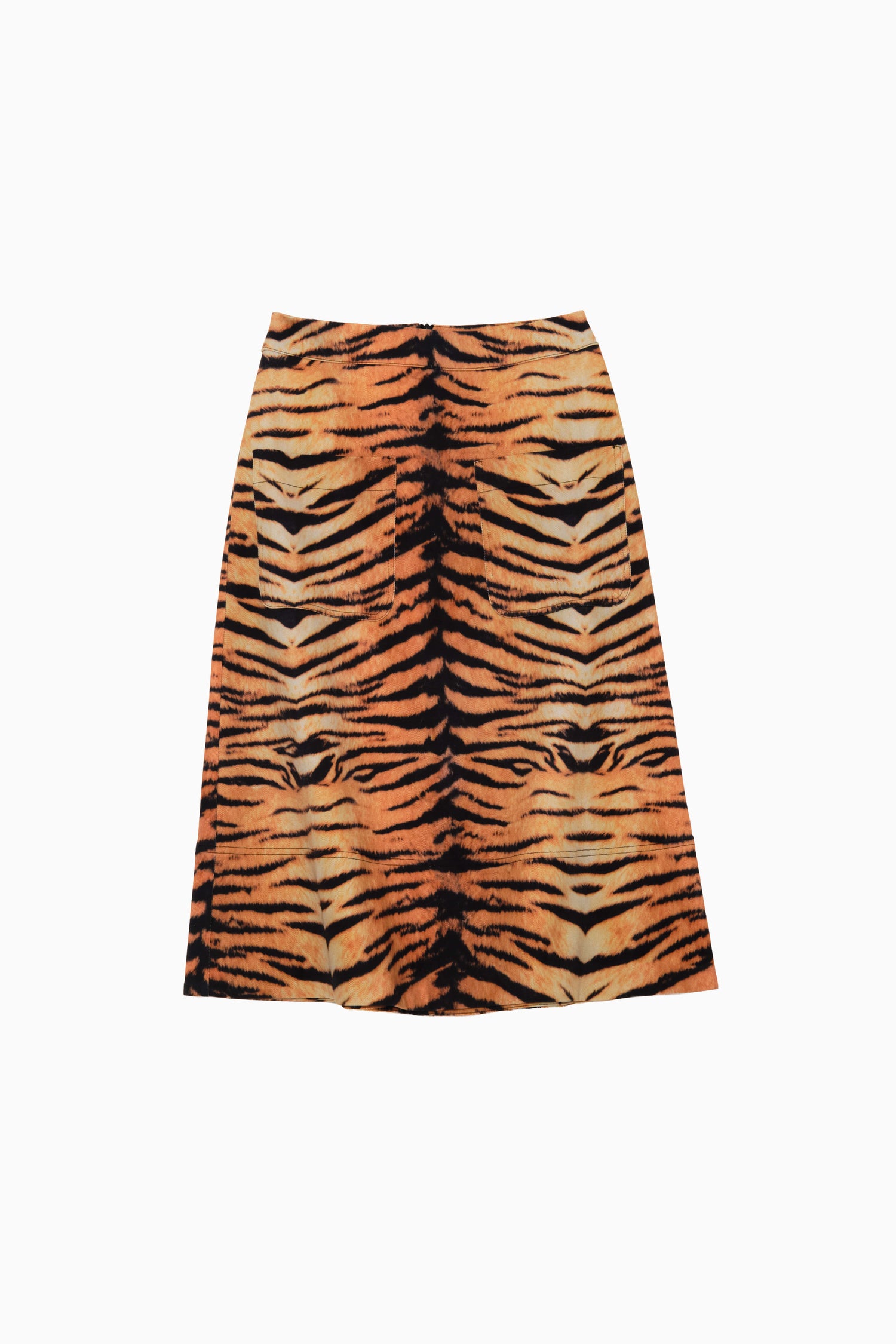 PRINTED A-LINE UTILITY SKIRT