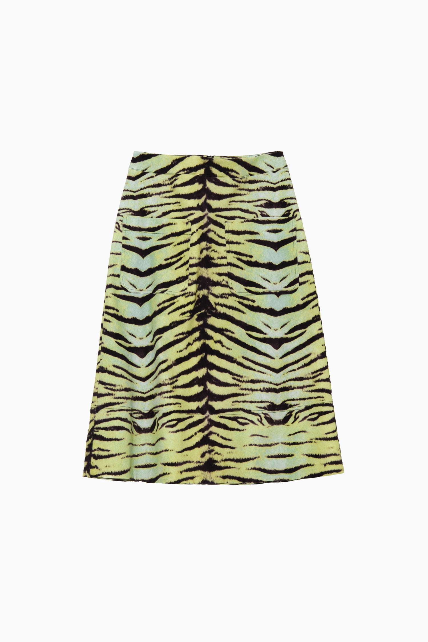 PRINTED A-LINE UTILITY SKIRT