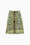 PRINTED A-LINE UTILITY SKIRT