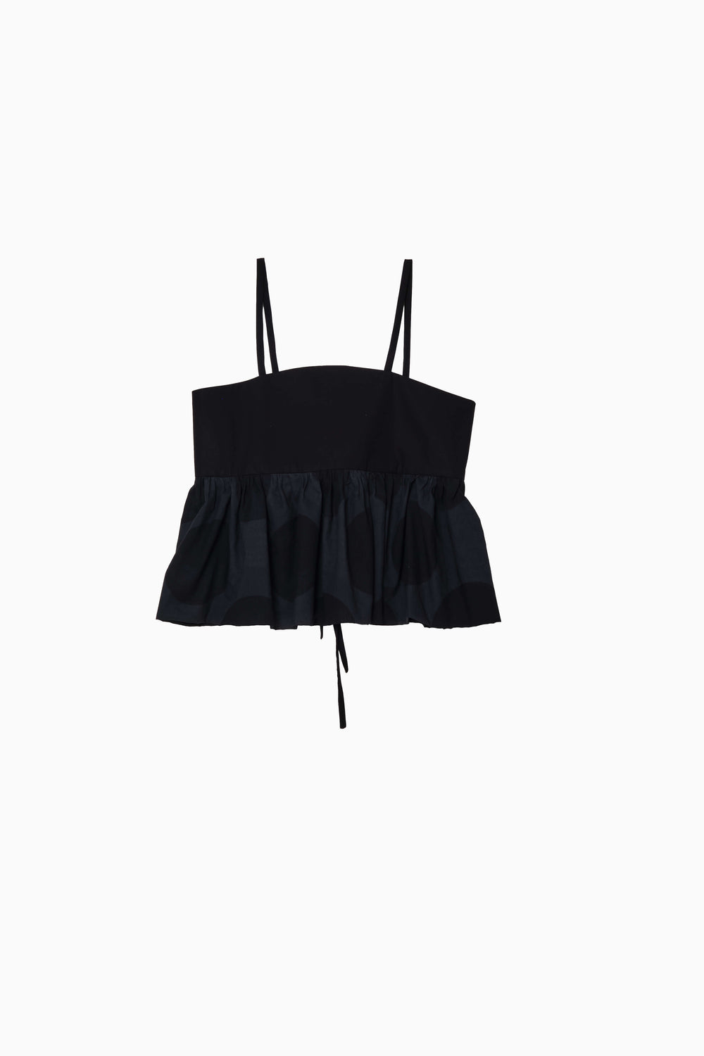 PRINTED ROUCHED BANDEAU TOP
