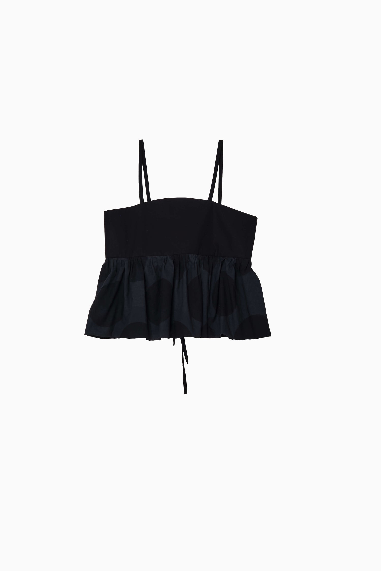 PRINTED ROUCHED BANDEAU TOP