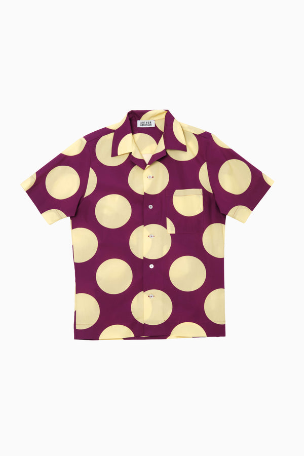 PRINTED CAMP COLLAR SHIRT