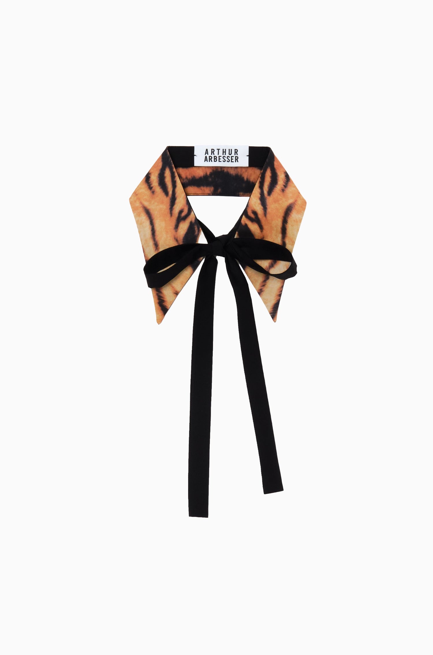 TIGER PRINT POPLIN COLLAR