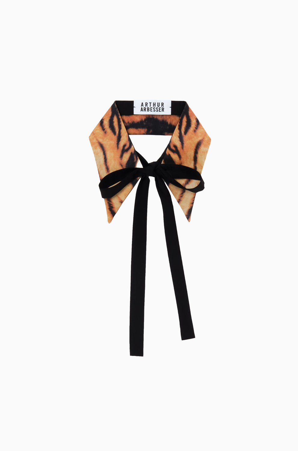 TIGER PRINT POPLIN COLLAR