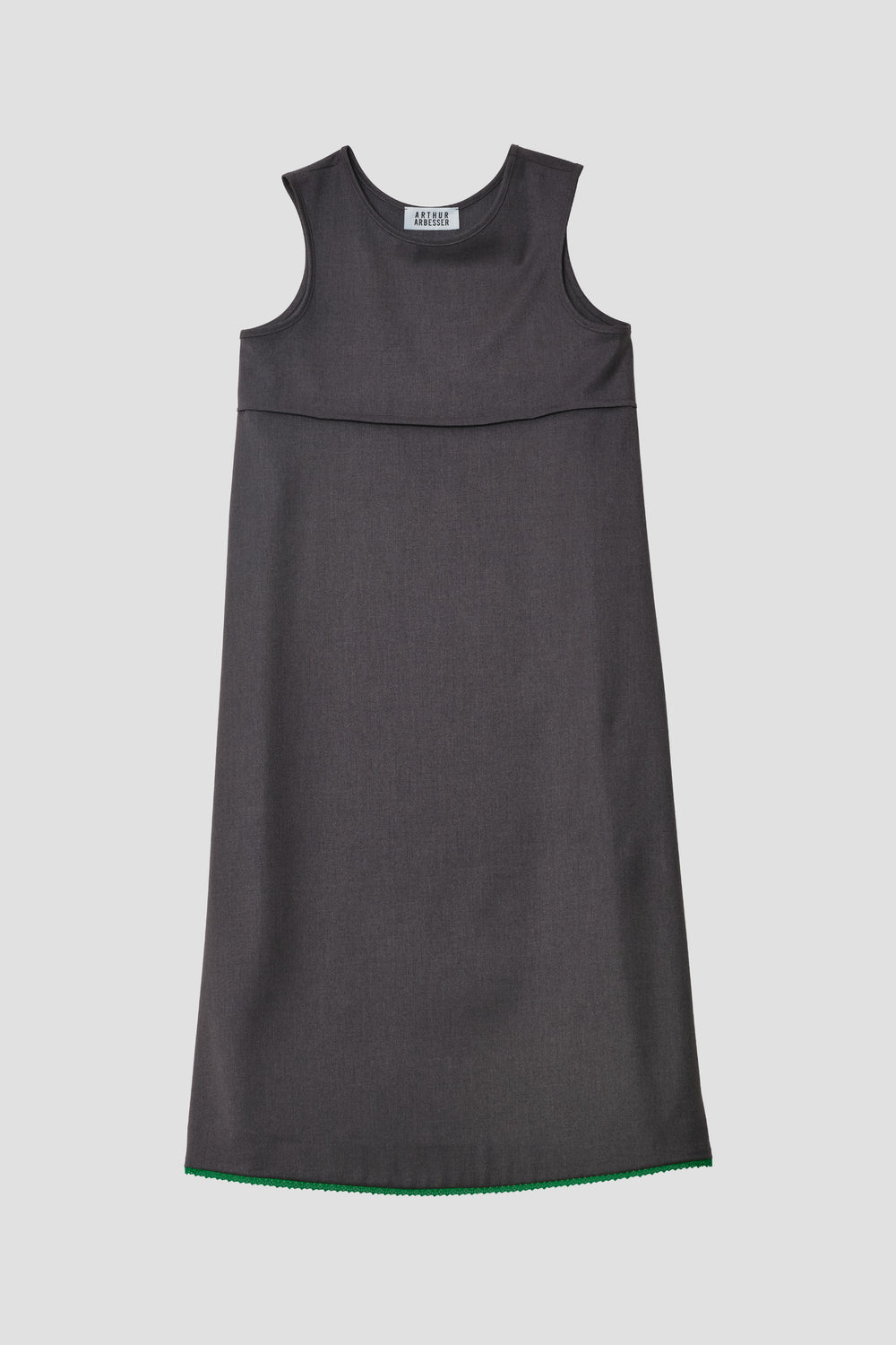 SLEEVELESS FLANNEL SHIFT DRESS