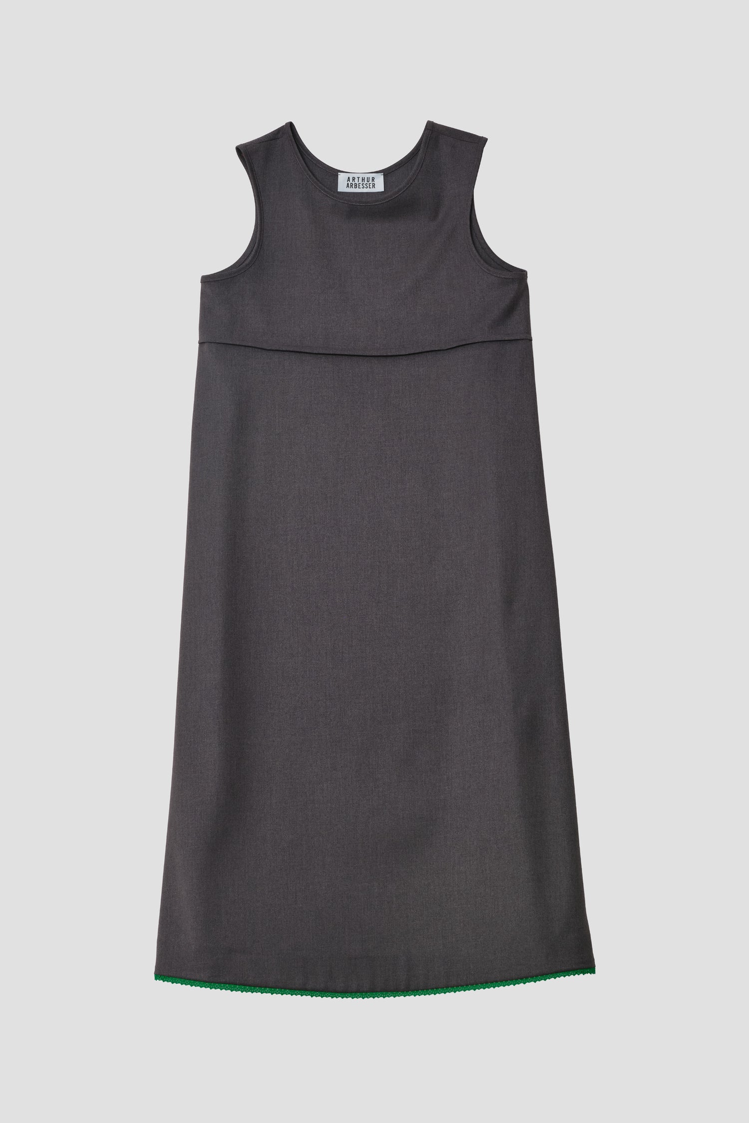 SLEEVELESS FLANNEL SHIFT DRESS