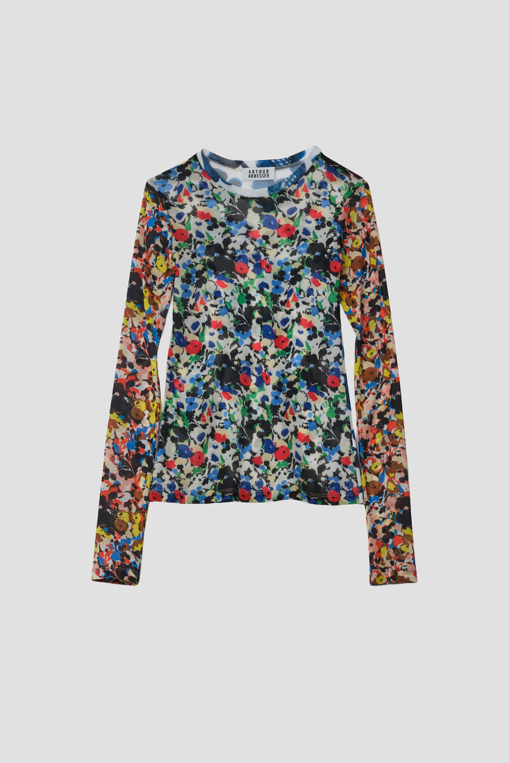 PATCHWORK PRINT MESH TOP