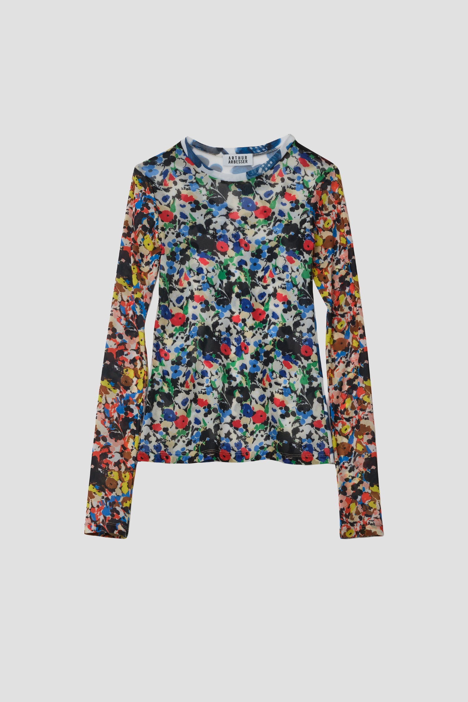 PATCHWORK PRINT MESH TOP