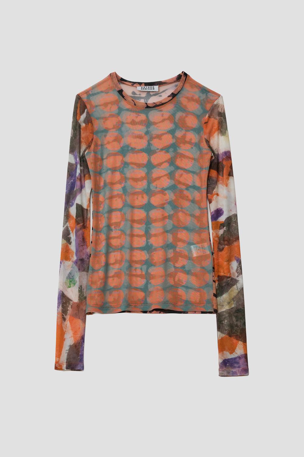 PATCHWORK PRINT MESH TOP
