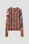 PATCHWORK PRINT MESH TOP