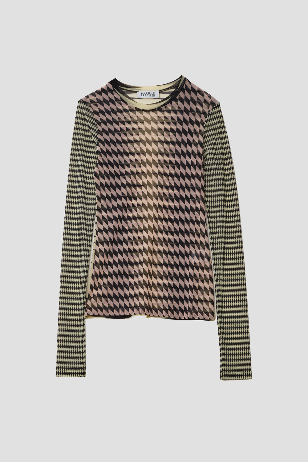 PATCHWORK PRINT MESH TOP
