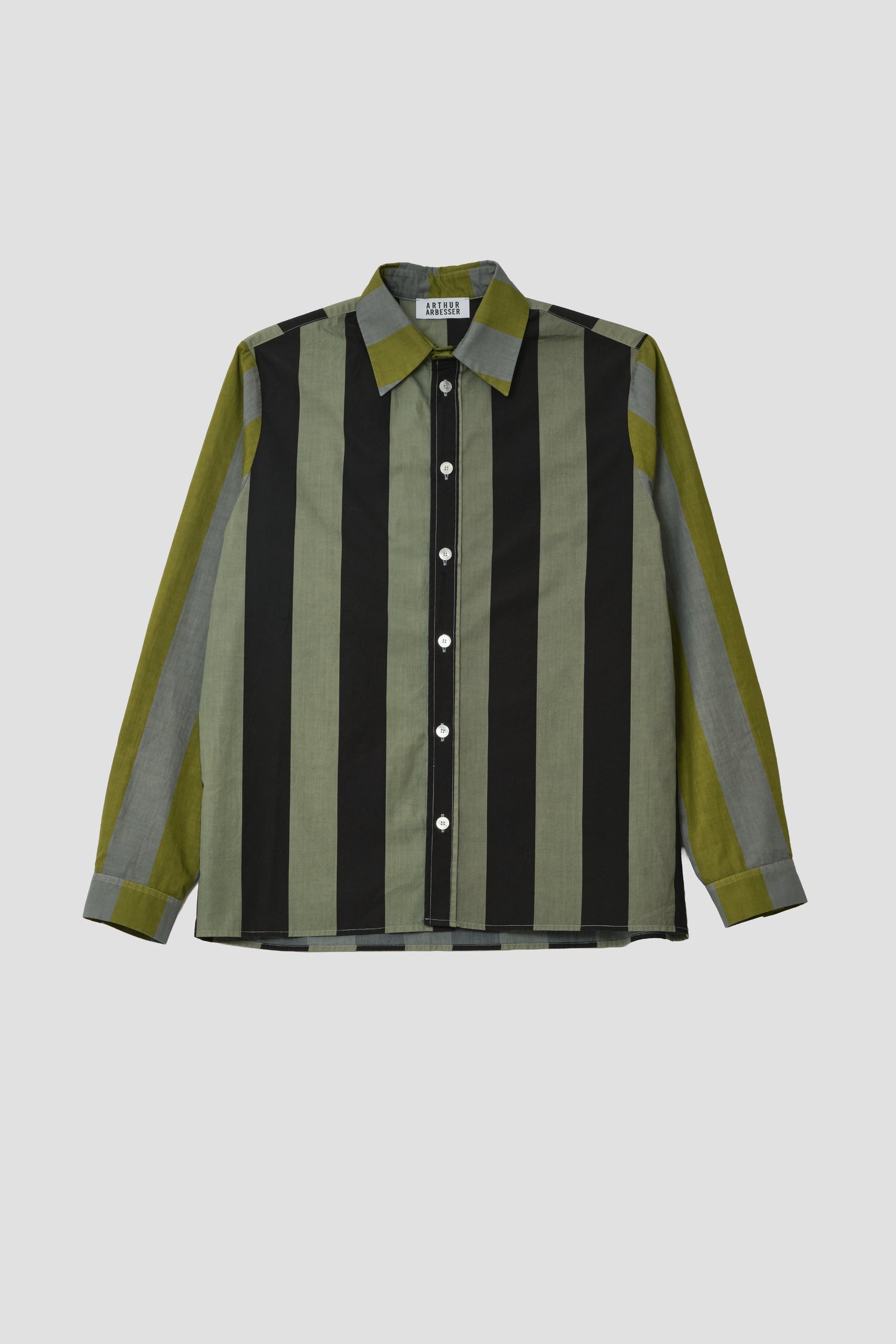 GARMENT-DYED STRIPED SHIRT