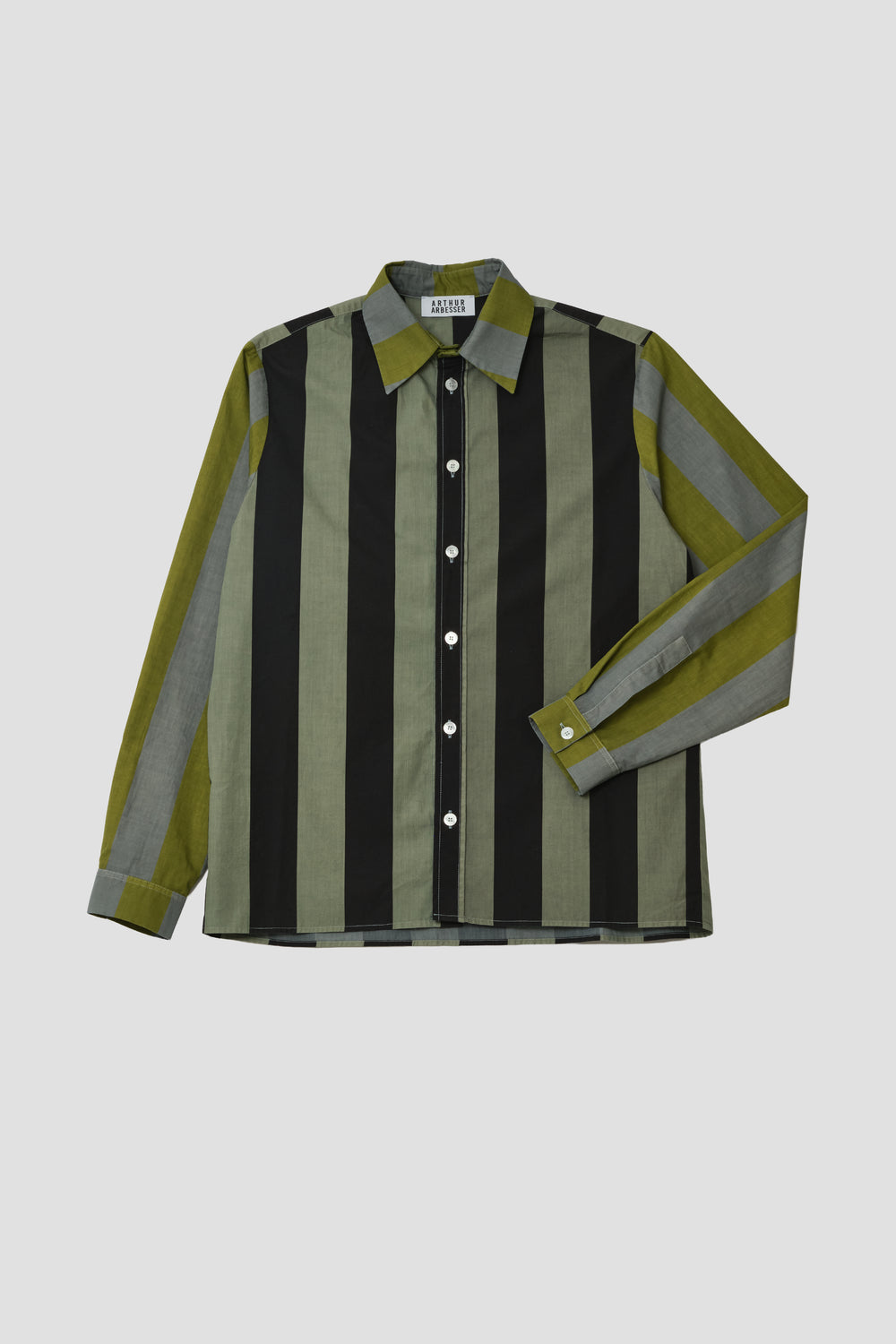 GARMENT-DYED STRIPED SHIRT