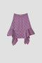 GARMENT-DYED RUFFLED HEM SKIRT