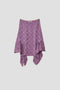 GARMENT-DYED RUFFLED HEM SKIRT