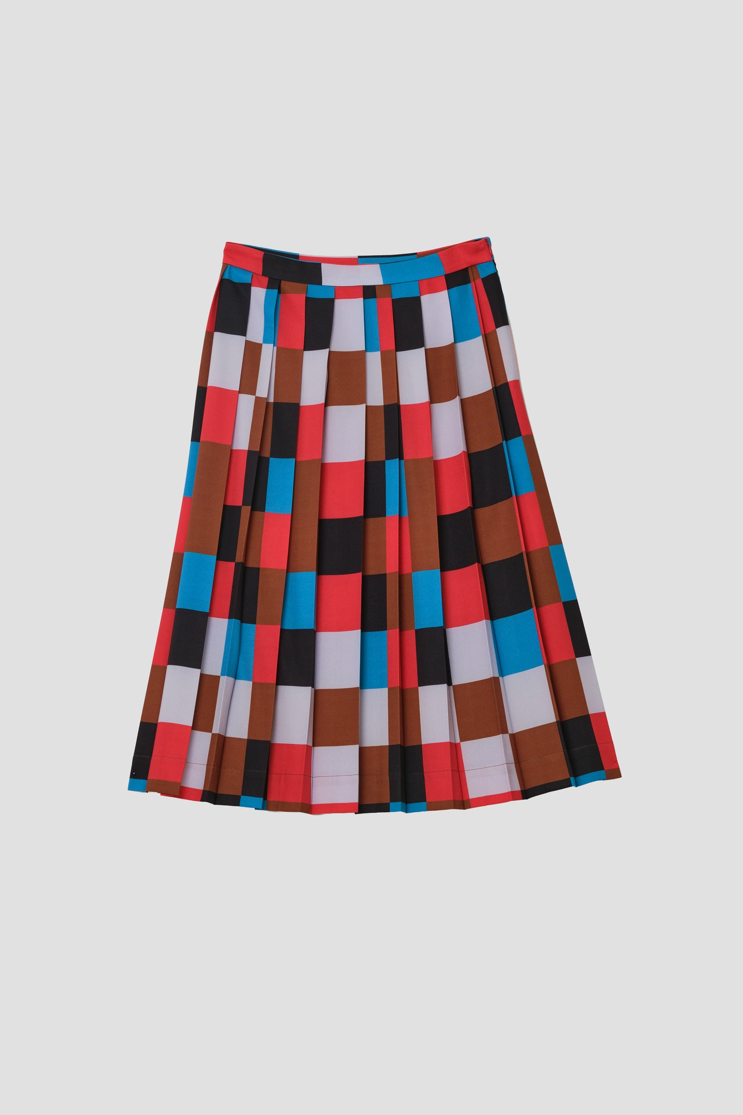 PRINTED PLEATED SKIRT