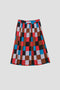 PRINTED PLEATED SKIRT
