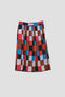 PRINTED PLEATED SKIRT