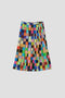 PRINTED PLEATED SKIRT