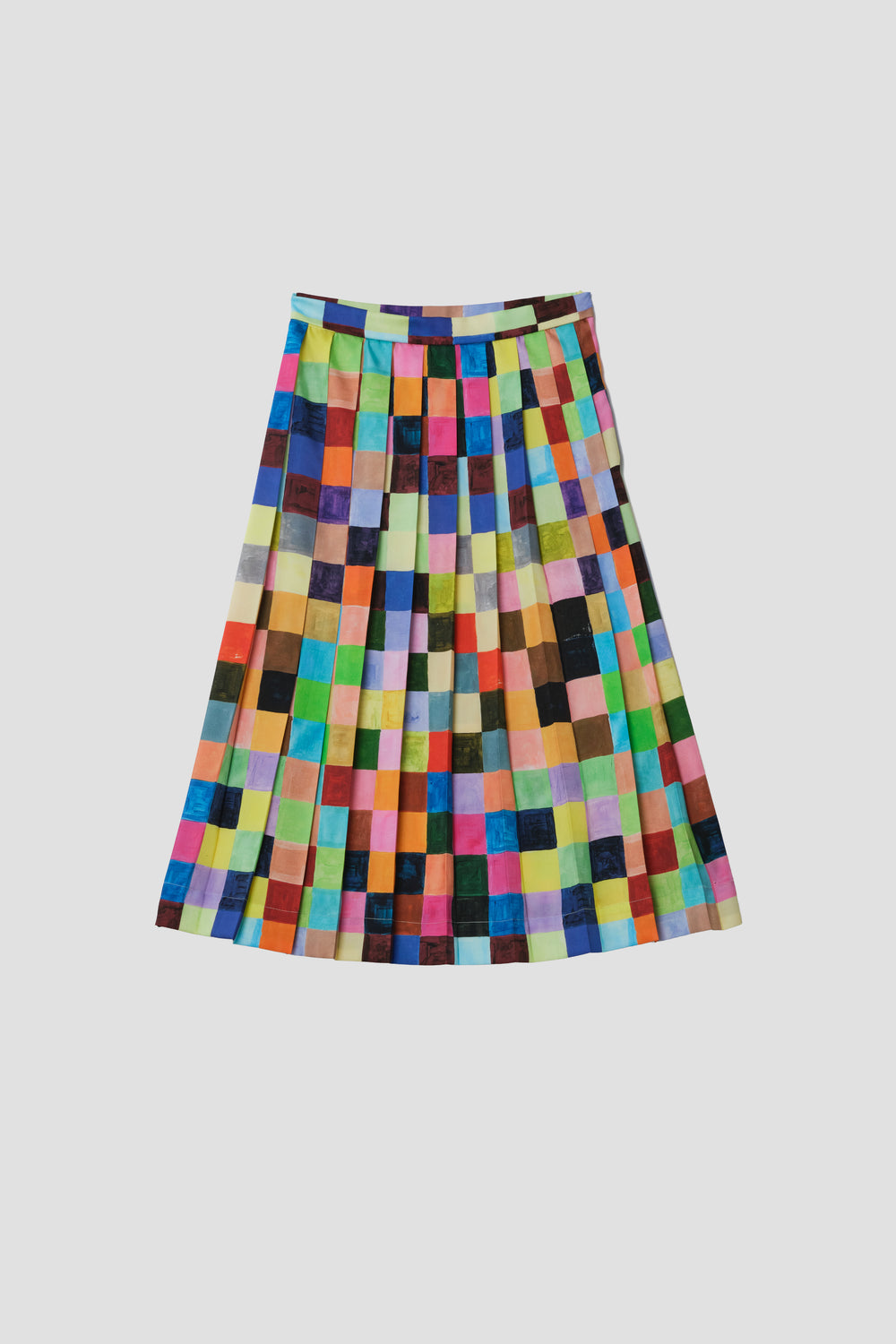 PRINTED PLEATED SKIRT