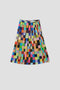 PRINTED PLEATED SKIRT