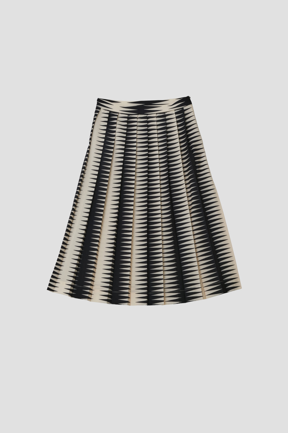 PRINTED PLEATED SKIRT