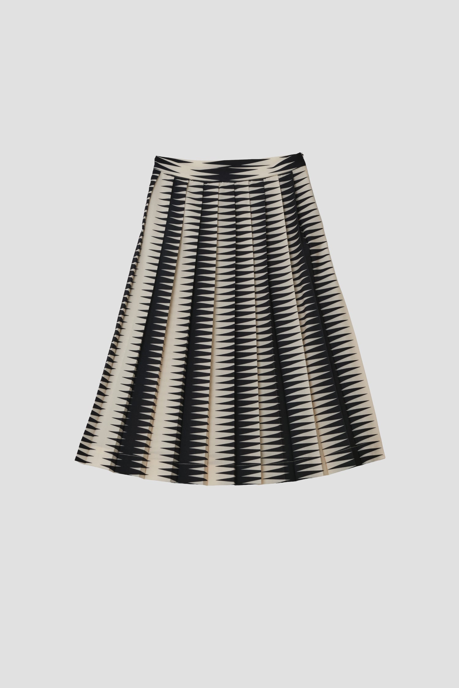 PRINTED PLEATED SKIRT