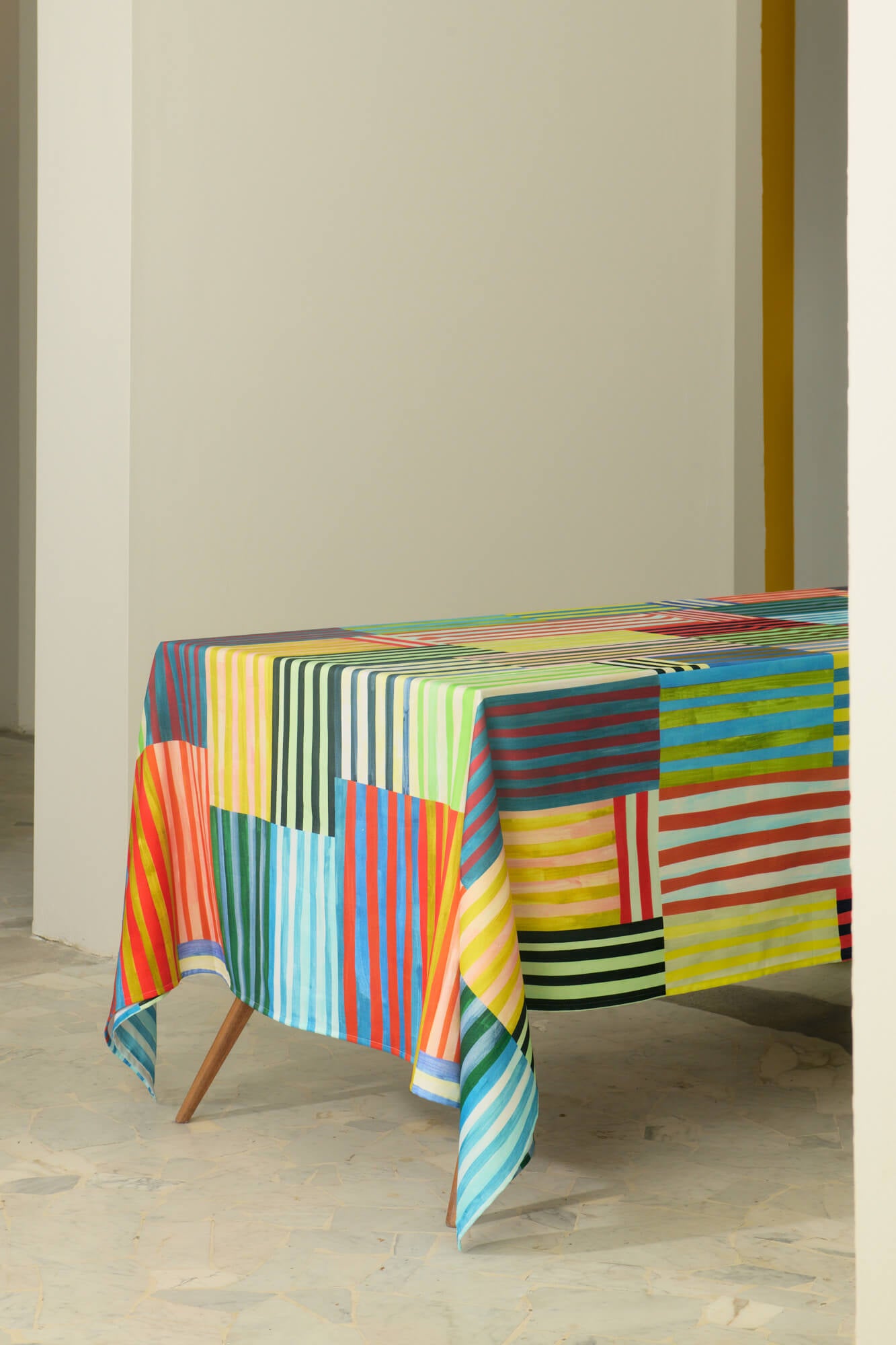 PATCHWORK STRIPES TABLECLOTH