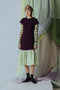 RIBBED JERSEY AND COTTON GAUZE DRESS