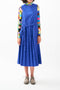 TAFFETA PLEATED MIDI DRESS