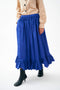 TAFFETA TIERED MAXI SKIRT