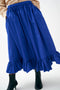 TAFFETA TIERED MAXI SKIRT