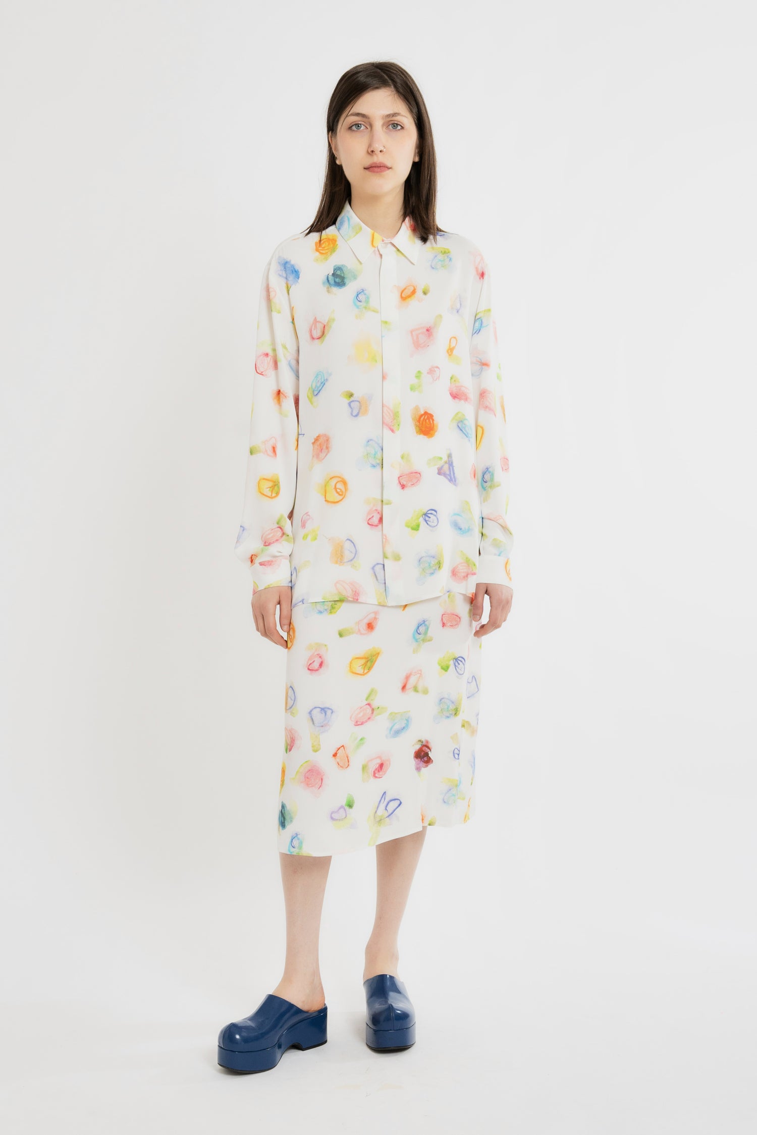 PRINTED FLUID SKIRT