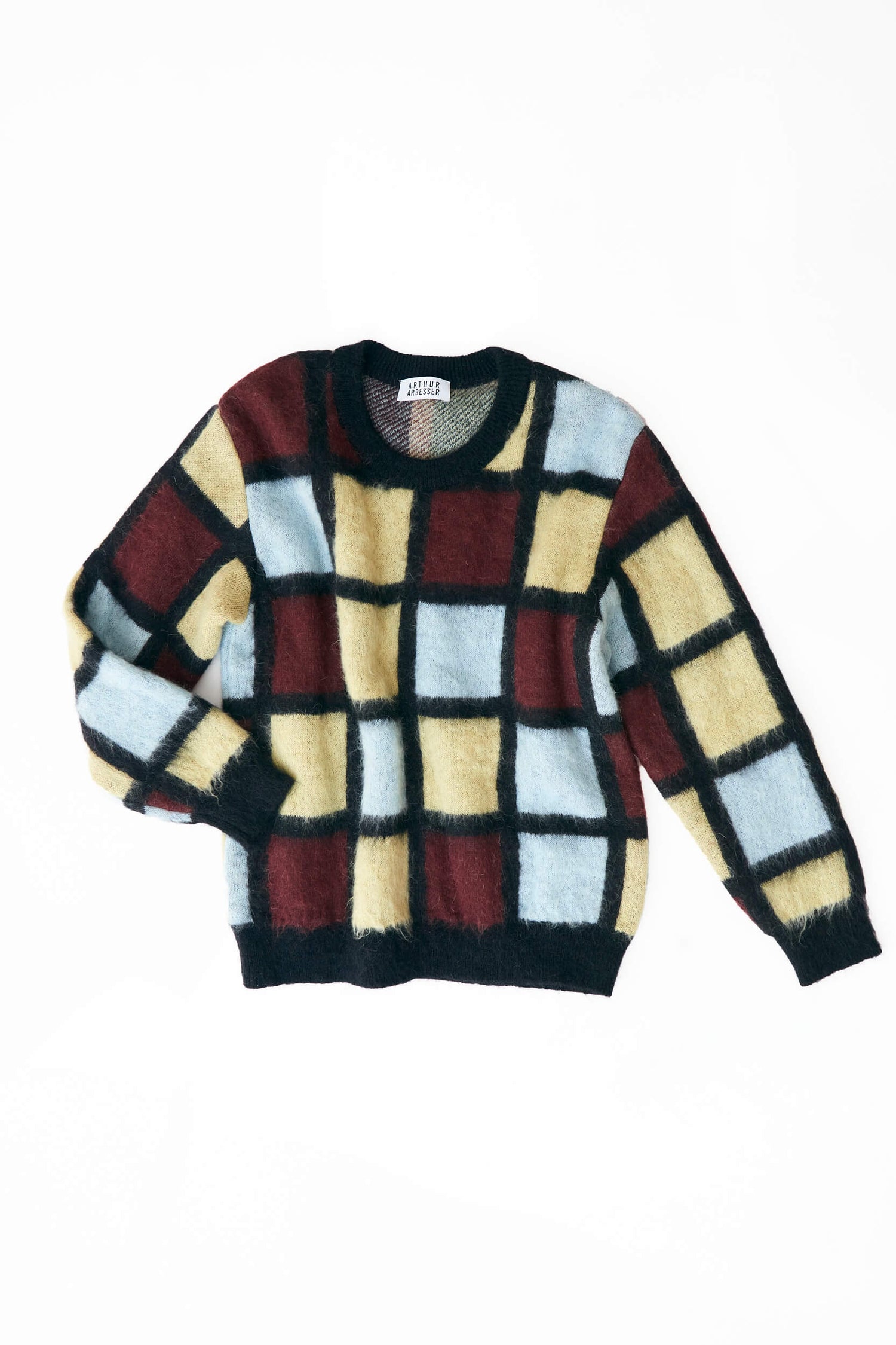 MOHAIR GRID SWEATER